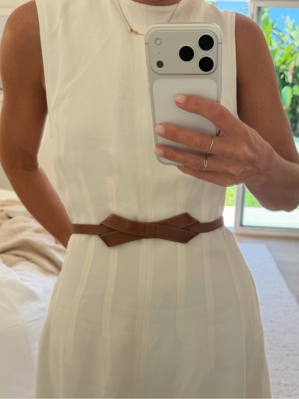 Maje leather belt
